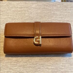 Brown Leather Women's Clutch
